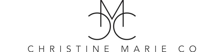 christine maie co flat black logo in white background 1 final